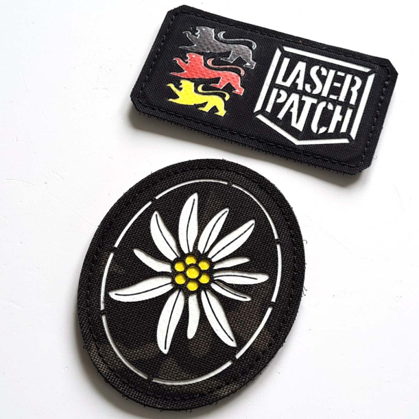 Gebirgsjäger Deutsche Gebirgsinfanterie Taktischer- Lasercut Patch mit Klett