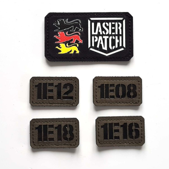 Kleine Individuelles Namensband - EDC - Lasercut Patch mit Klett