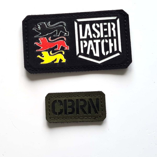 Kleine Individuelles Namensband - EDC - Lasercut Patch mit Klett