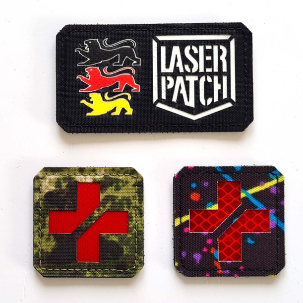 Rotes Kreuz - Medic - Lasercut Patch mit Klett