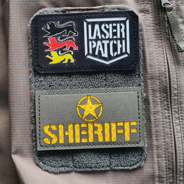 Sheriff - Lasercut Patch mit Klett