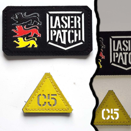 Nummer - Name Patch - fuer Helm Chestrigs - Plattenträger oder EDC - Laser Patch mit Klett