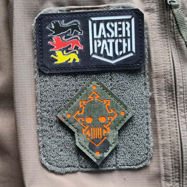 Iron Warriors - Lasercut Patch mit Klett