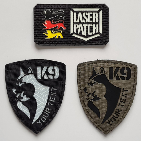 K9 Name Laser Patch