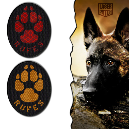 Klett-Patches für Hunde - K9 Name Laser Patch