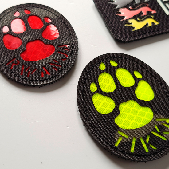 Klett-Patches für Hunde - K9 Name Laser Patch