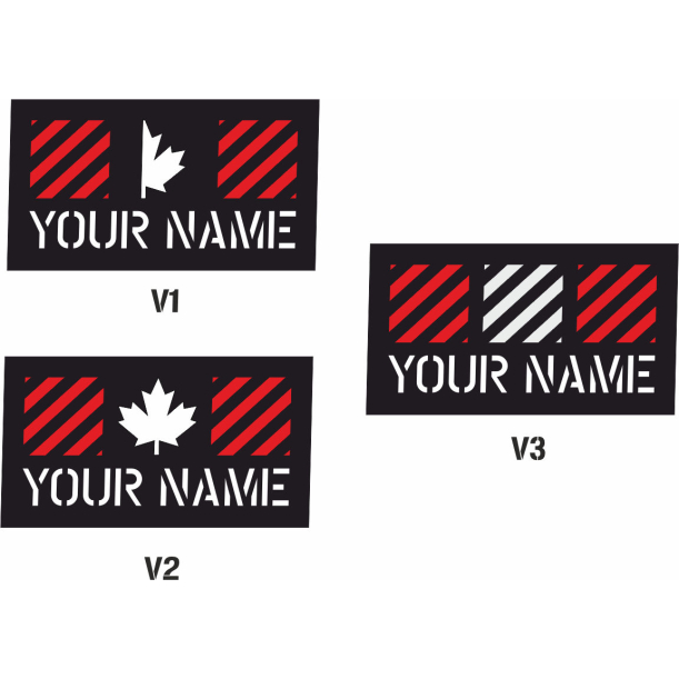 Kanada Flagge Namen Patch - Personalisierter - Lasercut Patch mit Klett