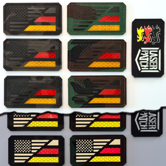 USA-Deutschland Dual Flagge Patch - Allianz