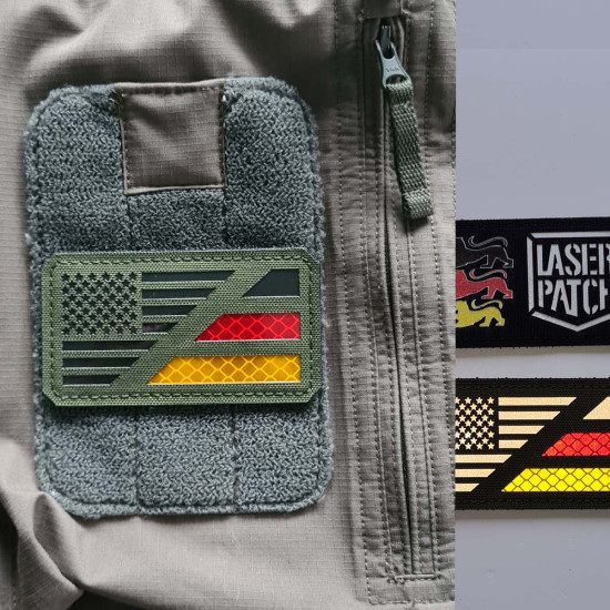 USA-Deutschland Dual Flagge Patch - Allianz