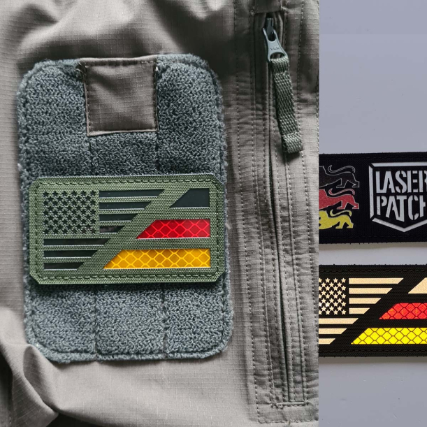 USA-Deutschland Dual Flagge Patch - Allianz