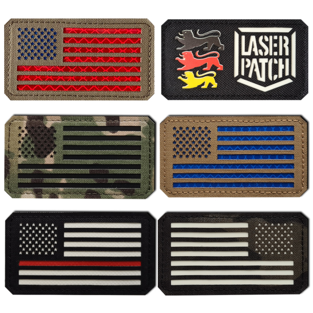 Amerikanischer Thin Line Flaggen-Patch - Dienstannerkennung