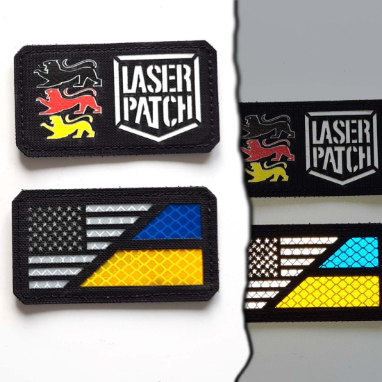 America Ukraine Flag Laser Patch