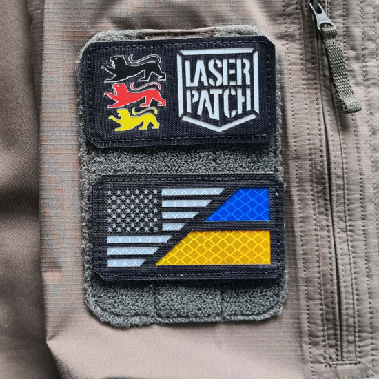 America Ukraine Flag Laser Patch