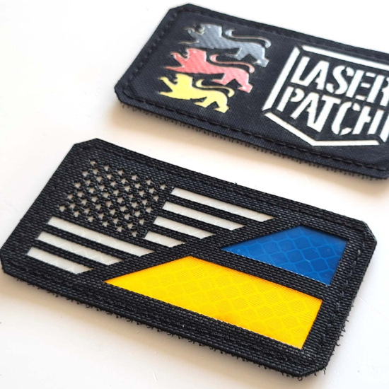 America Ukraine Flag Laser Patch