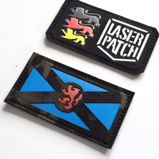 Scotland Flag with Lion Rampant Laser Patch