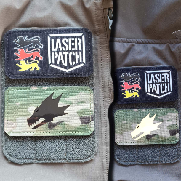 Salamanders Aufnäher - Lasercut Patch mit Klett