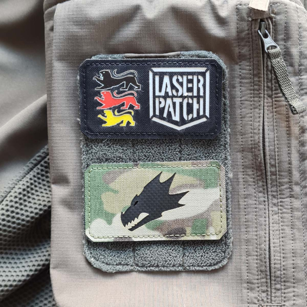 Salamanders Aufnäher - Lasercut Patch mit Klett