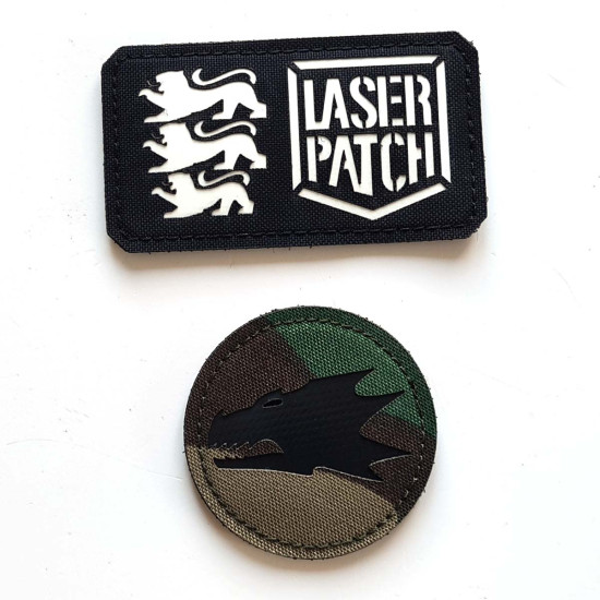 Salamanders Drachen - Lasercut Patch mit Klett