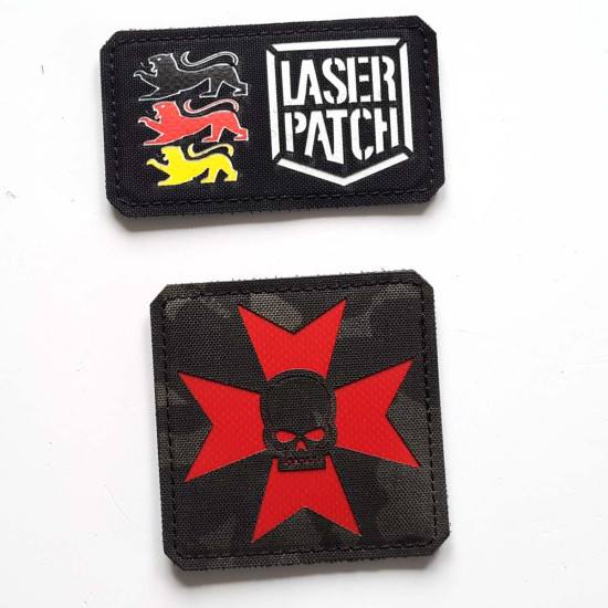 Crux Terminatus - Lasercut Patch mit Klett