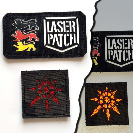 Stern des Chaos - Lasercut Patch mit Klett