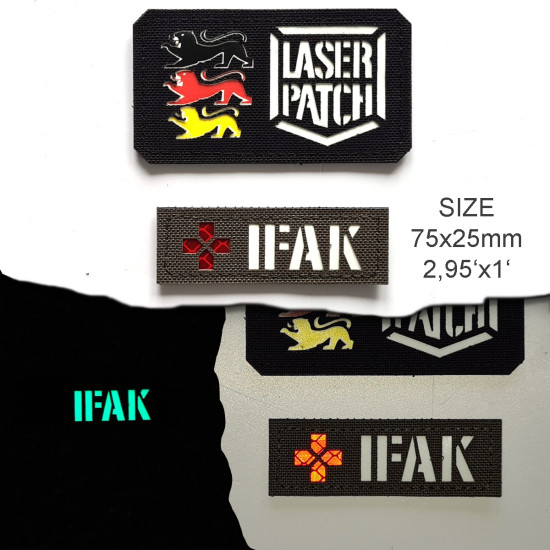 IFAK-Patch - Individuelle Erste Hilfe - Lasercut Patch mit Klett