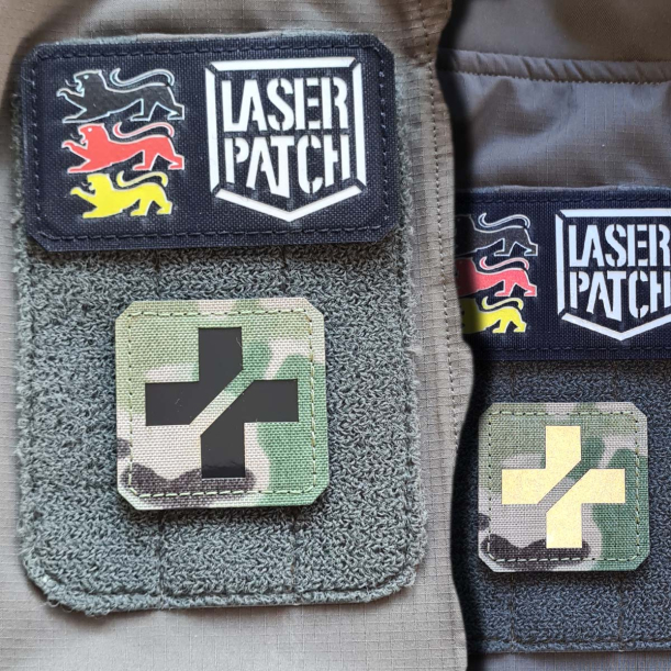 Rotes Kreuz - Medic - Lasercut Patch mit Klett