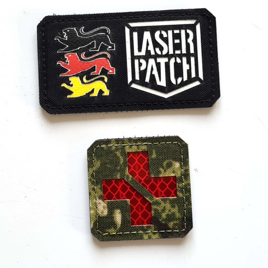 Rotes Kreuz - Medic - Lasercut Patch mit Klett