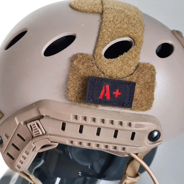 Kleine Blutgruppe - Militärische Medizinische Kennung - Lasercut Patch mit Klett