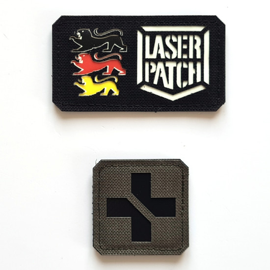 Rotes Kreuz - Medic - Lasercut Patch mit Klett