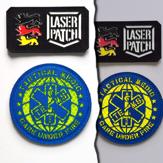 Taktische Rettungssanitäter - TEMS Unterstützung - Lasercut Patch mit Klett