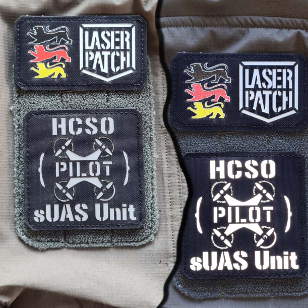 Drohnenpilot Taktischer - Kampf UAV Operator - Lasercut Patch mit Klett