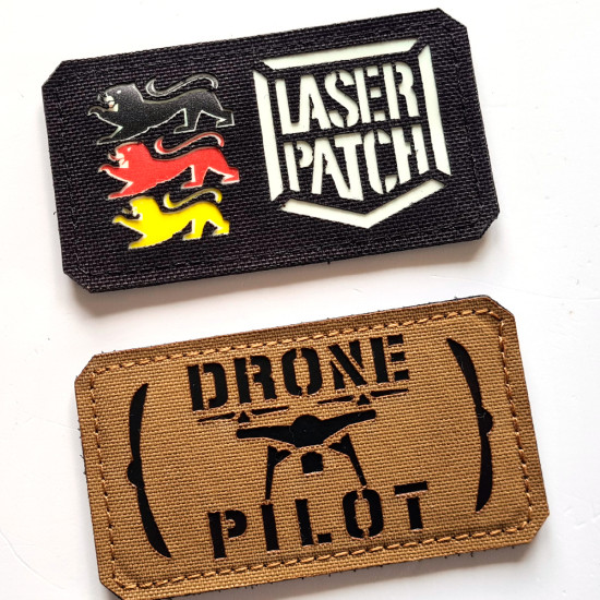 Drohnenpilot Taktischer - Lasercut Patch mit Klett