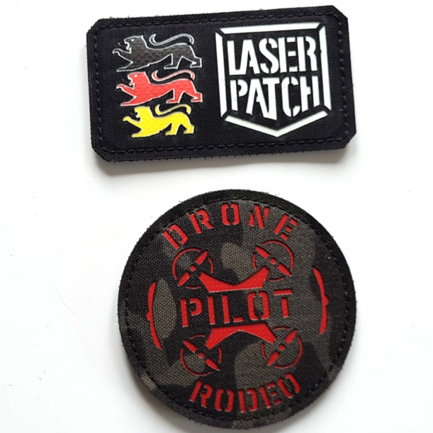 Drohnenpilot Taktischer - Kampf UAV Operator - Lasercut Patch mit Klett