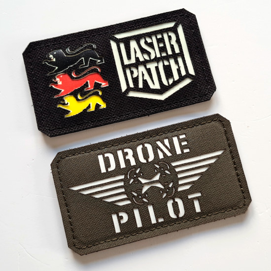 Drohnenpilot Taktischer Patch - Lasercut Patch mit Klett