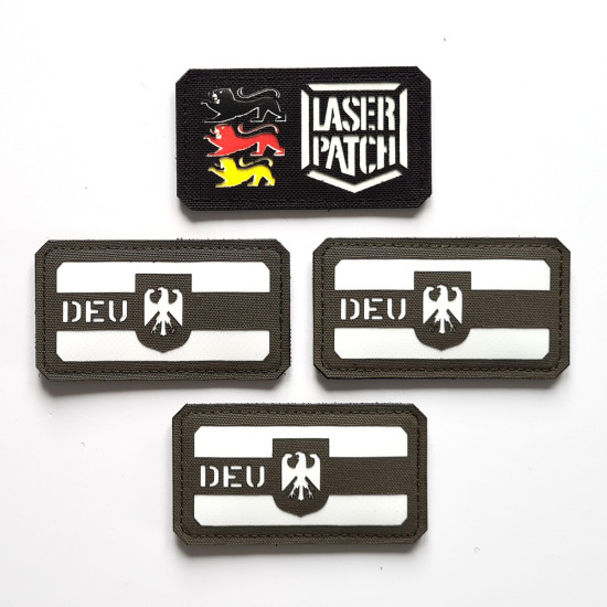DEU Deutschland Taktische Flagge Identifikations - Lasercut Patch mit Klett