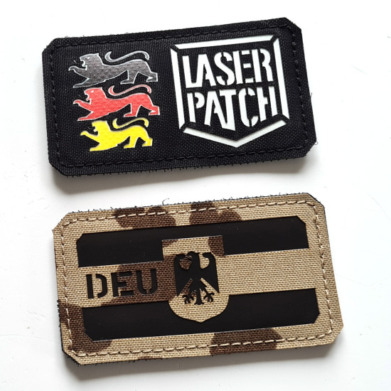 DEU Deutschland Taktische Flagge Identifikations - Lasercut Patch mit Klett
