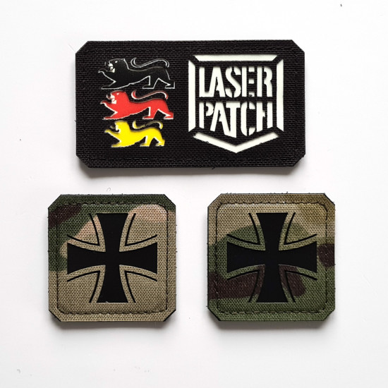 Bundeswehr Eisen Kreuz - Lasercut Patch mit Klett
