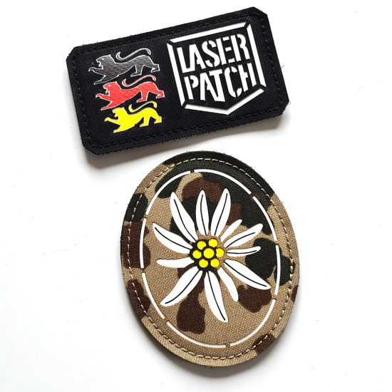 Gebirgsjäger Deutsche Gebirgsinfanterie Taktischer- Lasercut Patch mit Klett
