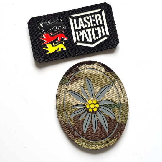 Gebirgsjäger Deutsche Gebirgsinfanterie Taktischer- Lasercut Patch mit Klett