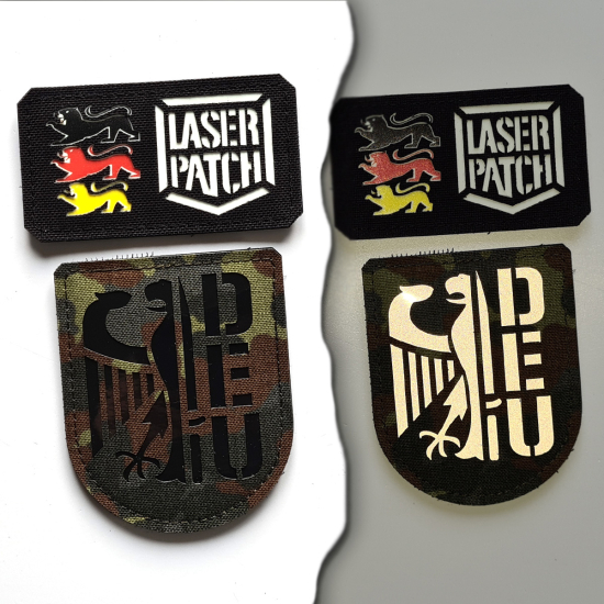 Deutschland Armee Laser-Cut Taktischer Militär - Lasercut Patch mit Klett