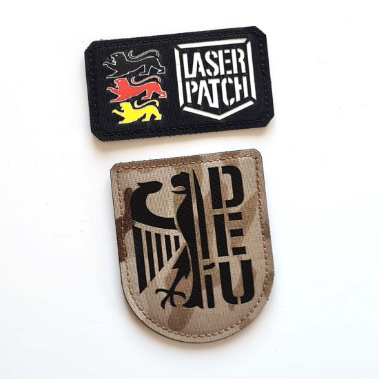Deutschland Armee Laser-Cut Taktischer Militär - Lasercut Patch mit Klett