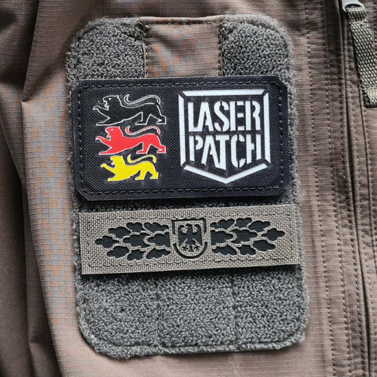 DEU Tactic  - Lasercut Patch mit Klett