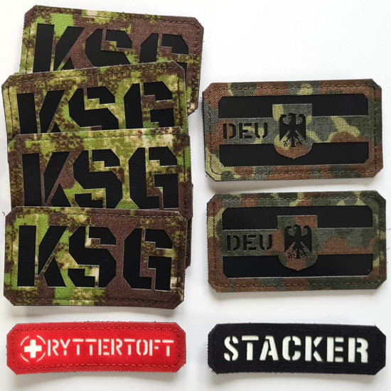 DEU Deutschland Taktische Flagge Identifikations - Lasercut Patch mit Klett