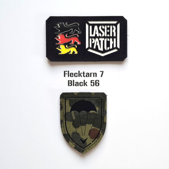 Deutscher KSK Fallschirmjäger Spezialkräfte Taktischer - Lasercut Patch mit Klett