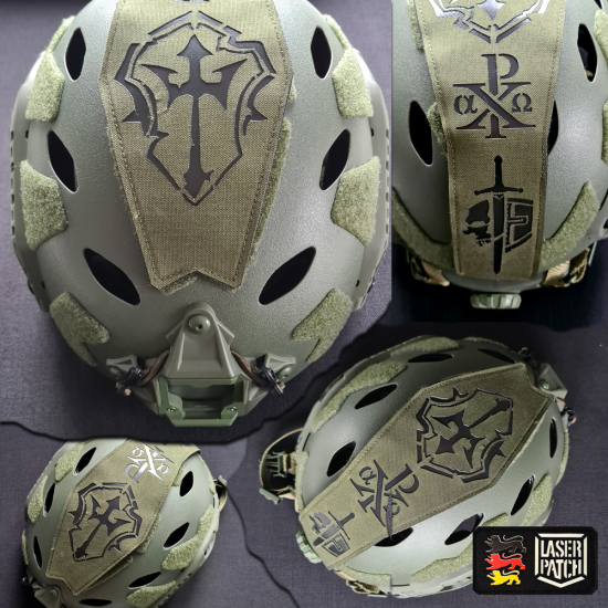 Helm Taktischer Bezug - Militär - Lasercut Patch mit Klett