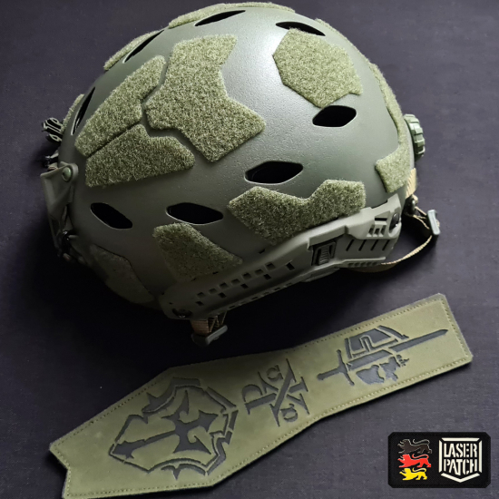 Helm Taktischer Bezug - Militär - Lasercut Patch mit Klett