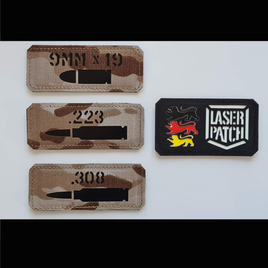 9mm Kaliber Laser Patch - Militär Patch