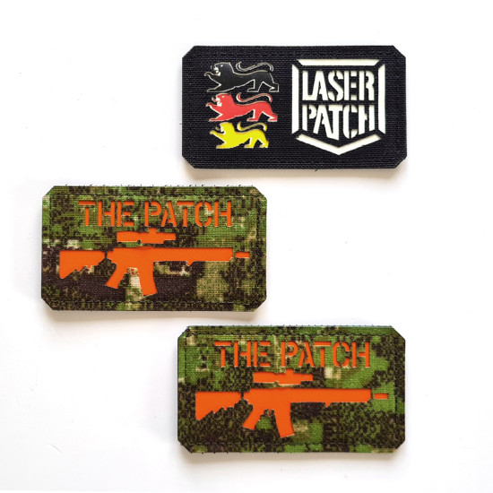 Waffe mit Individuellem Namen –  Namensband Bundeswehr - Lasercut Patch mit Klett