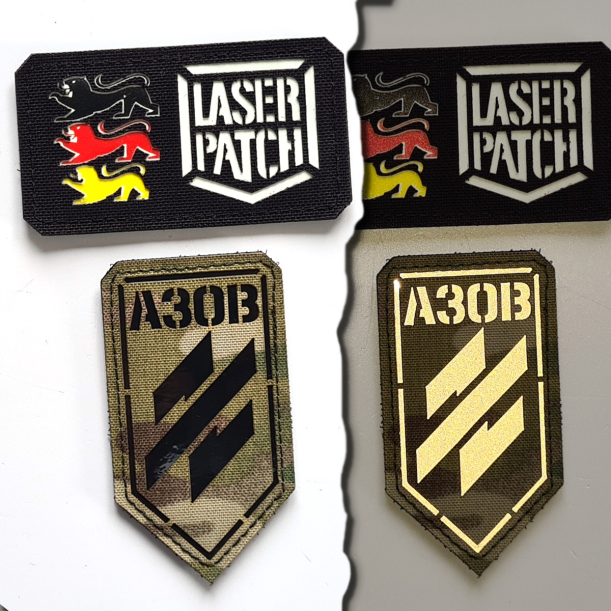 Azov Brigade Ukraine Militär Taktischer - Lasercut Patch mit Klett