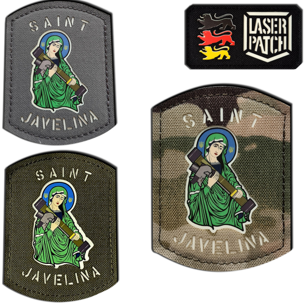 Ukraine Sankt Javelin Taktischer Moral - Lasercut Patch mit Klett